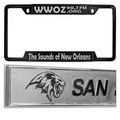 Black Coated Zinc Insert License Plate Frame (Overseas Production)